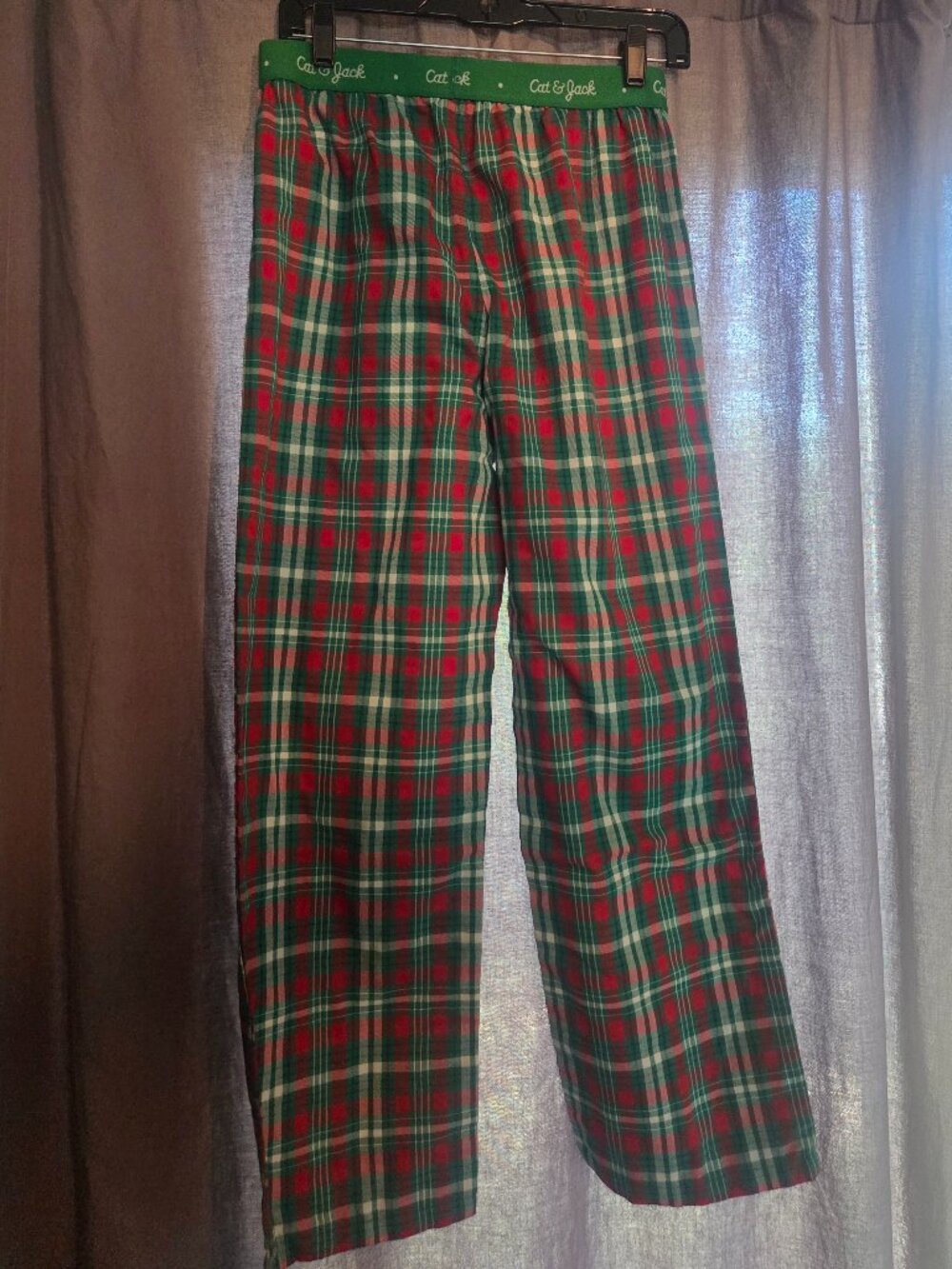 Cat & Jack Boys Plaid Pajama Pants, Size XL (16)